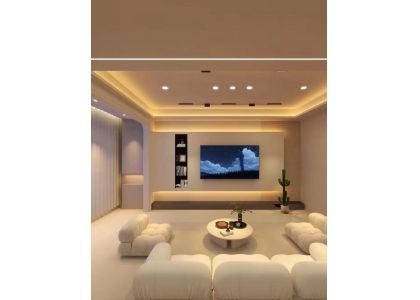 The living room design without main light, the color temperature of 3000K is really good